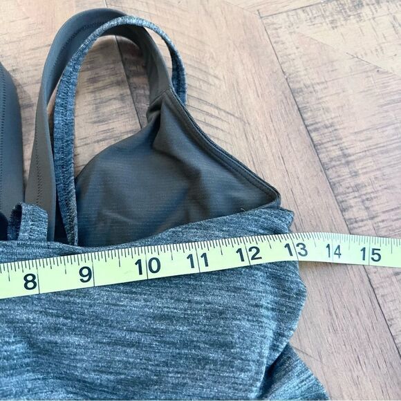 Lululemon Run For Gold Tank Heathered Green Camo Size 6 No Cups - Picture 7 of 8